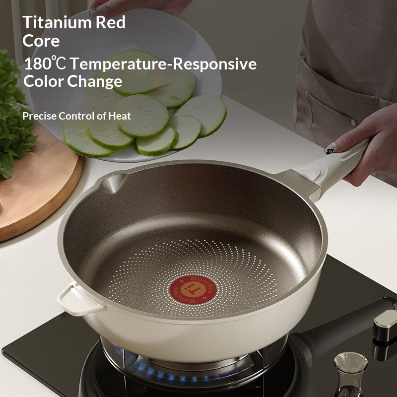 Nonstick Frying Pan for Electric and Gas Stoves — 24cm, Lidded & Lidded Models, Includes Silicone Spatula