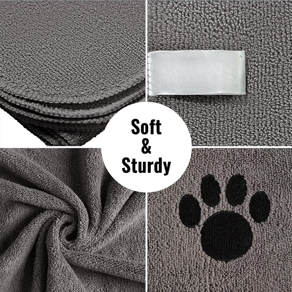 Microfiber Dog Towel Set - Super Absorbent & Soft Pet Towels for Dogs & Cats