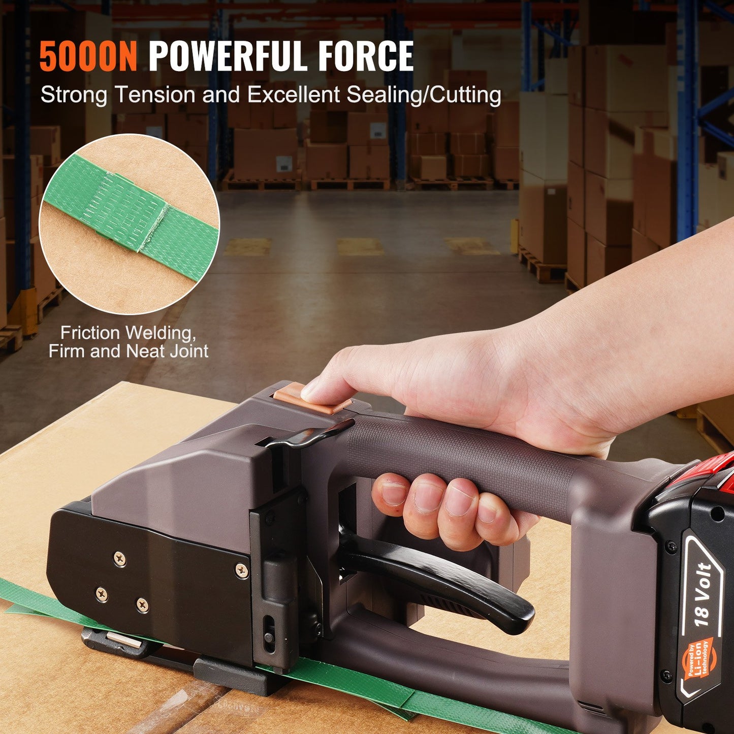 Electric Strapping Machine for PP and PET Bands - Blue