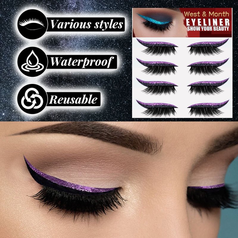 Eyelash and Eyeliner Sticker Set - Black Makeup Accessories