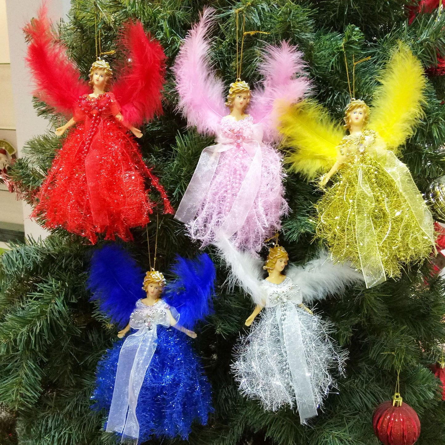 Christmas Angel Plush Doll Pendant Decoration - Festive Holiday Ornament
