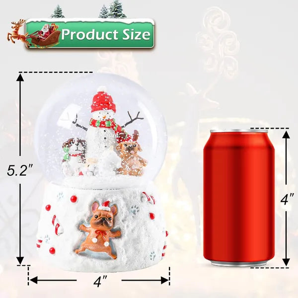 Musical Christmas Snow Globe with Gingerbread Village - 8 Songs