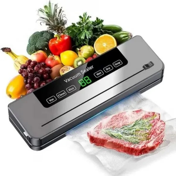 Automatic Vacuum Sealer Machine for Food Preservation - Dry & Wet Use, 50 Bags Included