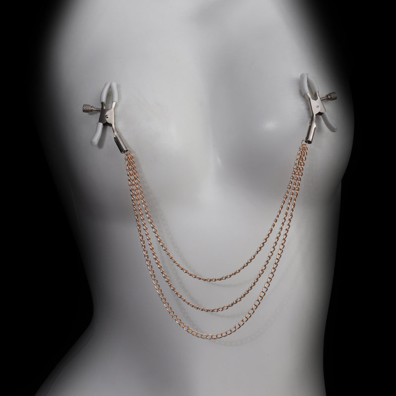 Minimalist Metal Body Chain for Women - Nipple Chain with Tassels for Parties & Nightclubs
