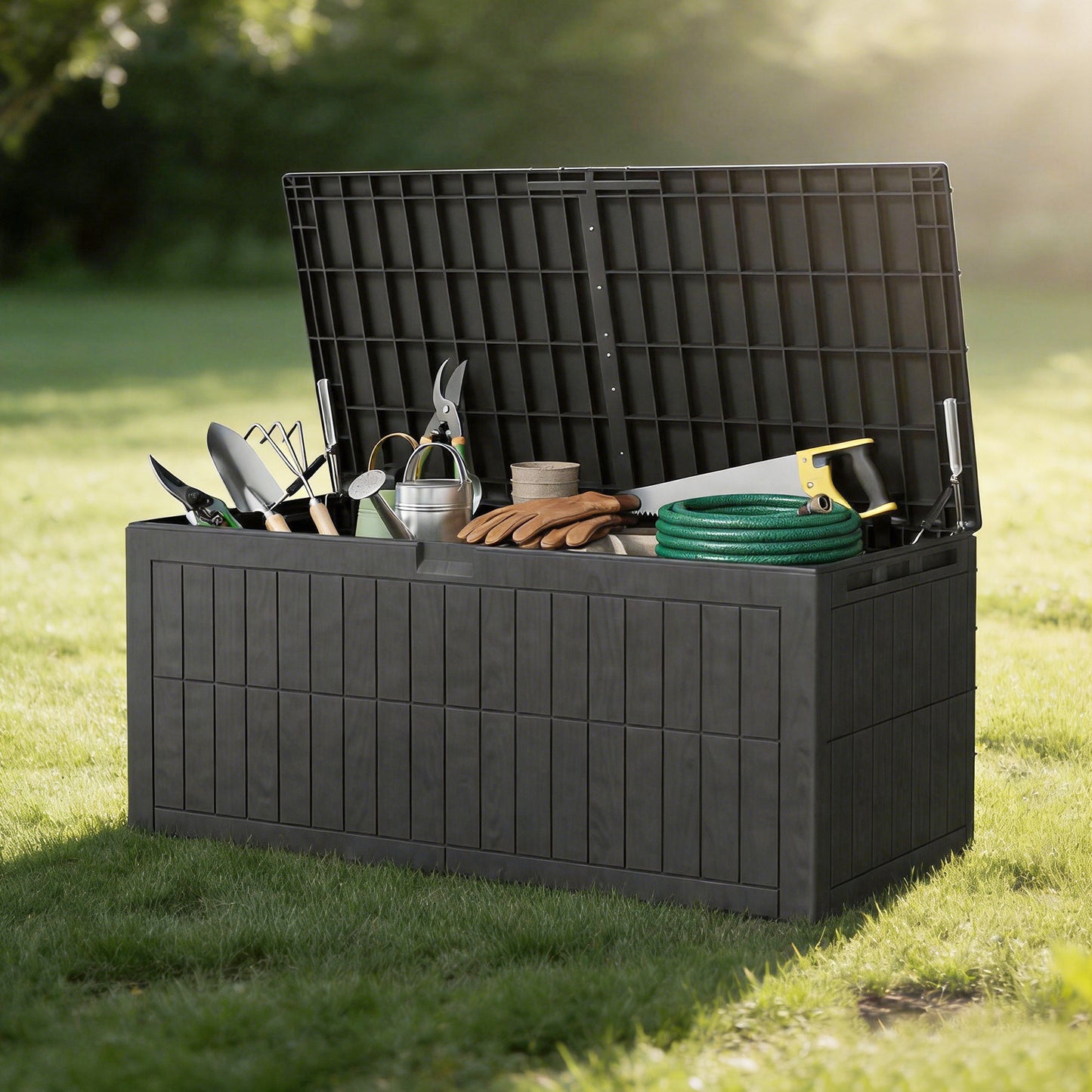 220 Gallons Outdoor Storage Box Large Capacity Water Proof Lockable