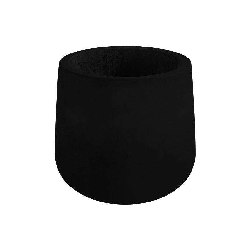 Round Cement Flowerpot with Simple Nordic Design for Home & Garden