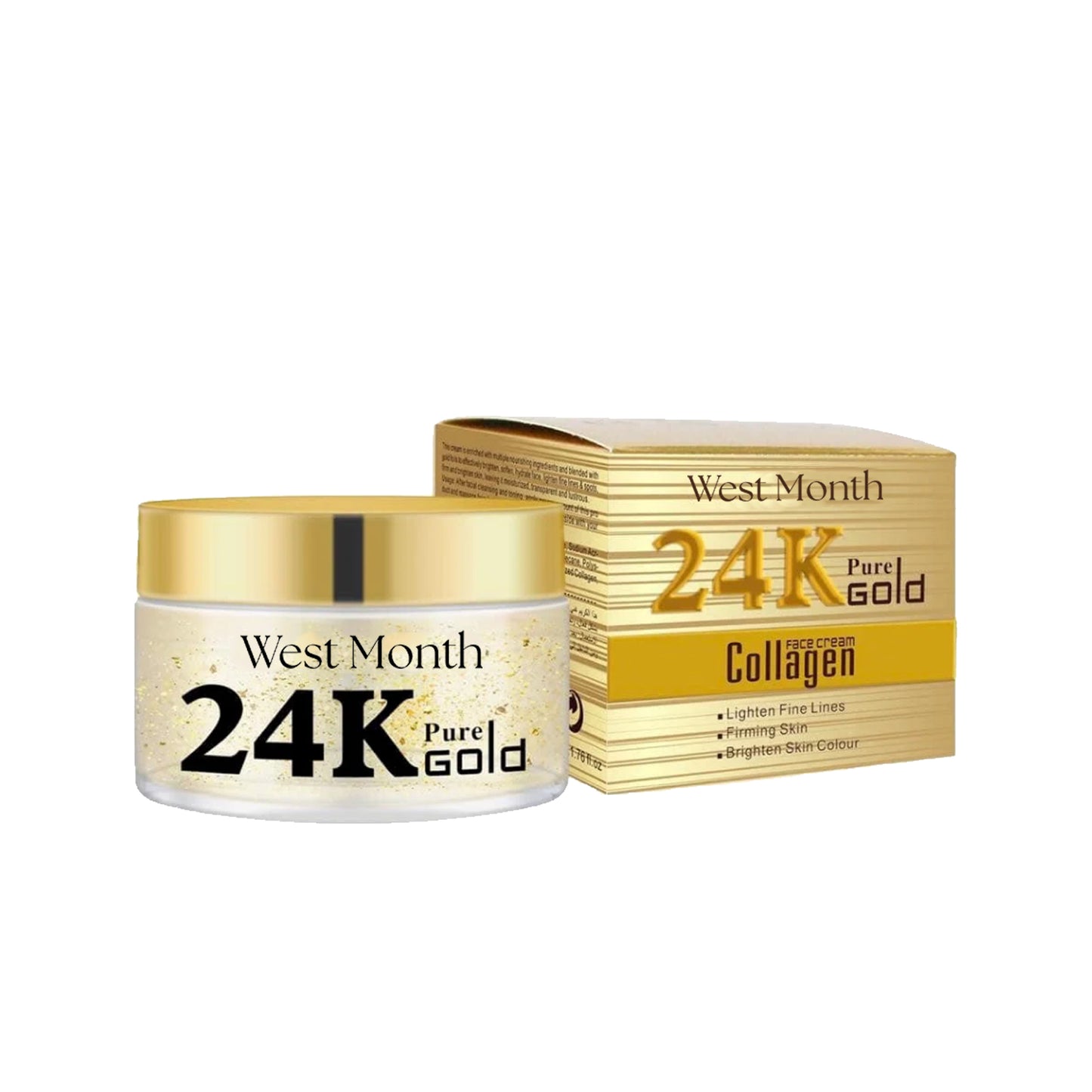 24k Gold Collagen Face Cream - Anti-Aging Moisturizer for Firming Skin