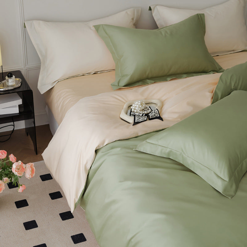 Pure Cotton Four-Piece Bed Set - All Cotton Bed Sheets for Home