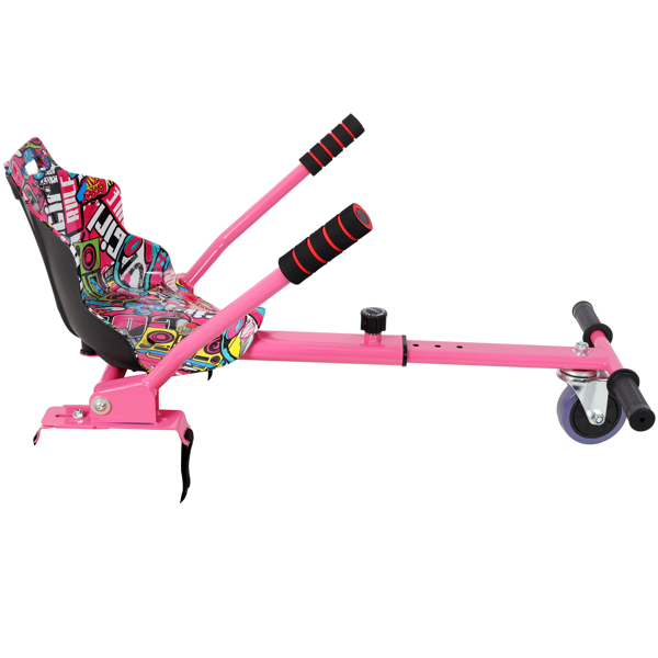 Hoverboard Go-Kart Seat Attachment - Adjustable Frame, Pink