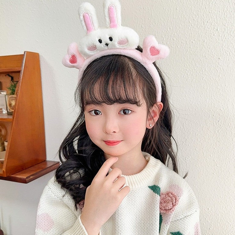 Cute Plush Hair Clip Headdress for Girls - Cartoon Bunny Design