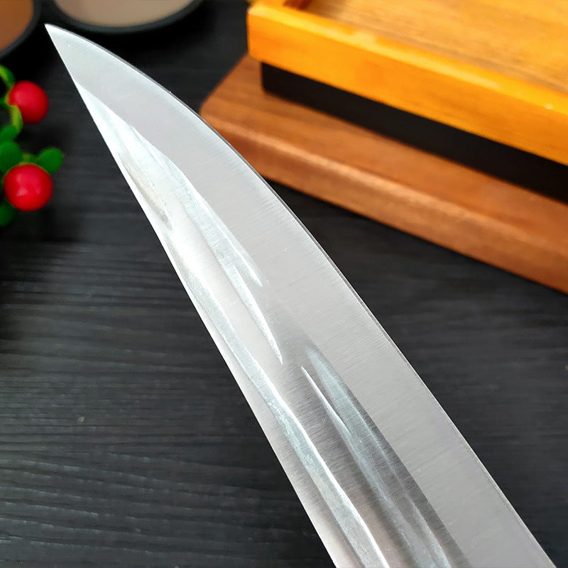 Hand-forged Meat Knife with Leather Case - Sharp Kitchen Butchery Tool
