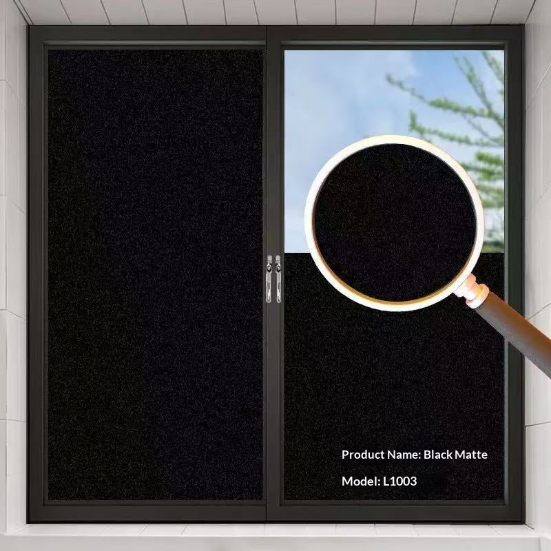 Black Heat-Insulating Window Film - Matte Black UV & Privacy Protector