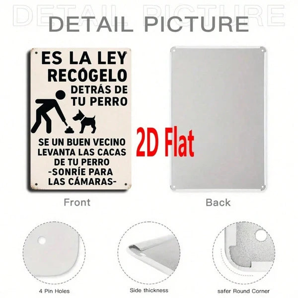 Dog Poop Reminder Sign - Spanish 'Por Favor Limpie El Excremento'