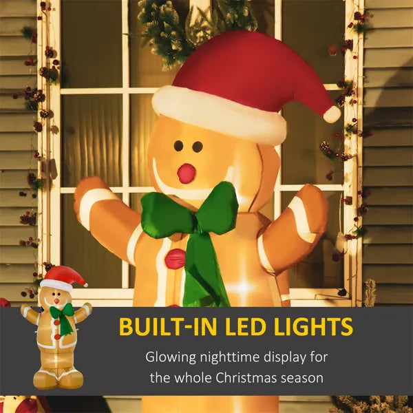 Inflatable Christmas Snowman with LED Lights - 72"