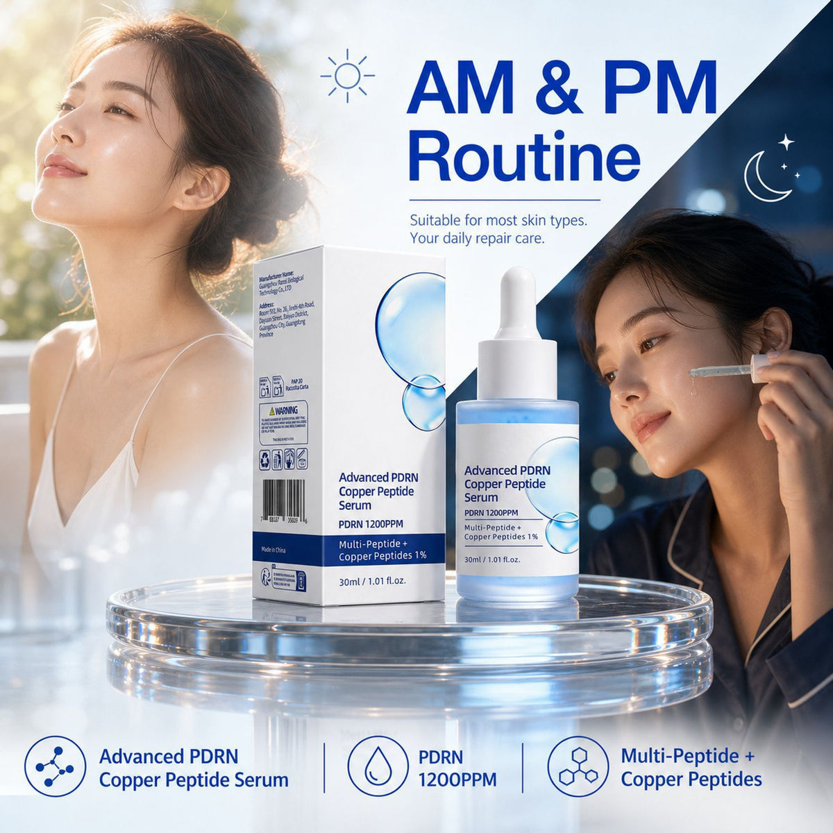 High-Efficiency PDRN And Copper Peptide Serum