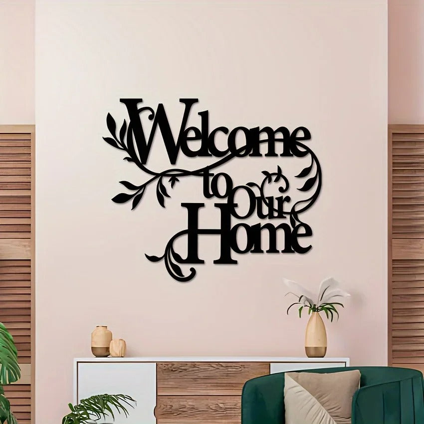 Vintage Metal Wall Sign - Where Life Begins & Love Never Ends