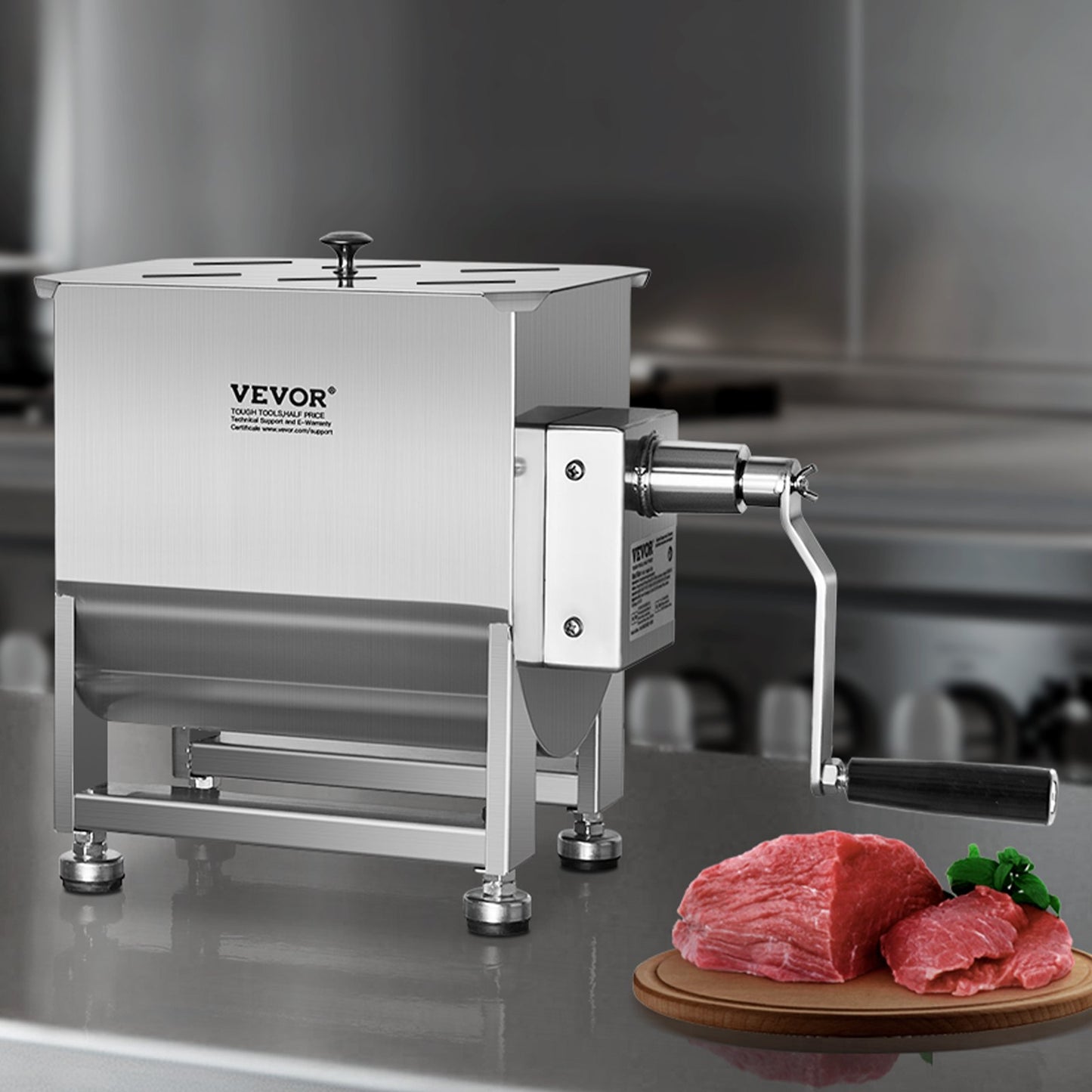 30L Manual Meat Mixer - Fixed Tank for Sausage Production