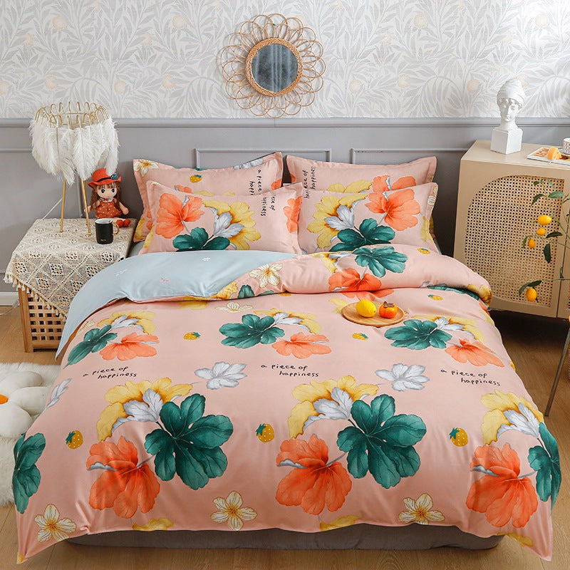 Pure Cotton Bedding Set - Multiple Sizes & Styles, Soft & Comfortable