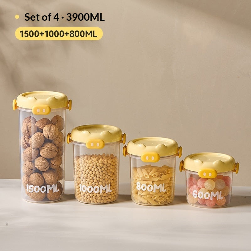 Clear Food Storage Jars for Grains and Cereals - Multiple Sizes