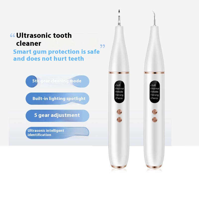 Ultrasonic Dental Calculus Remover Stone Stain Tartar Removal Tool White