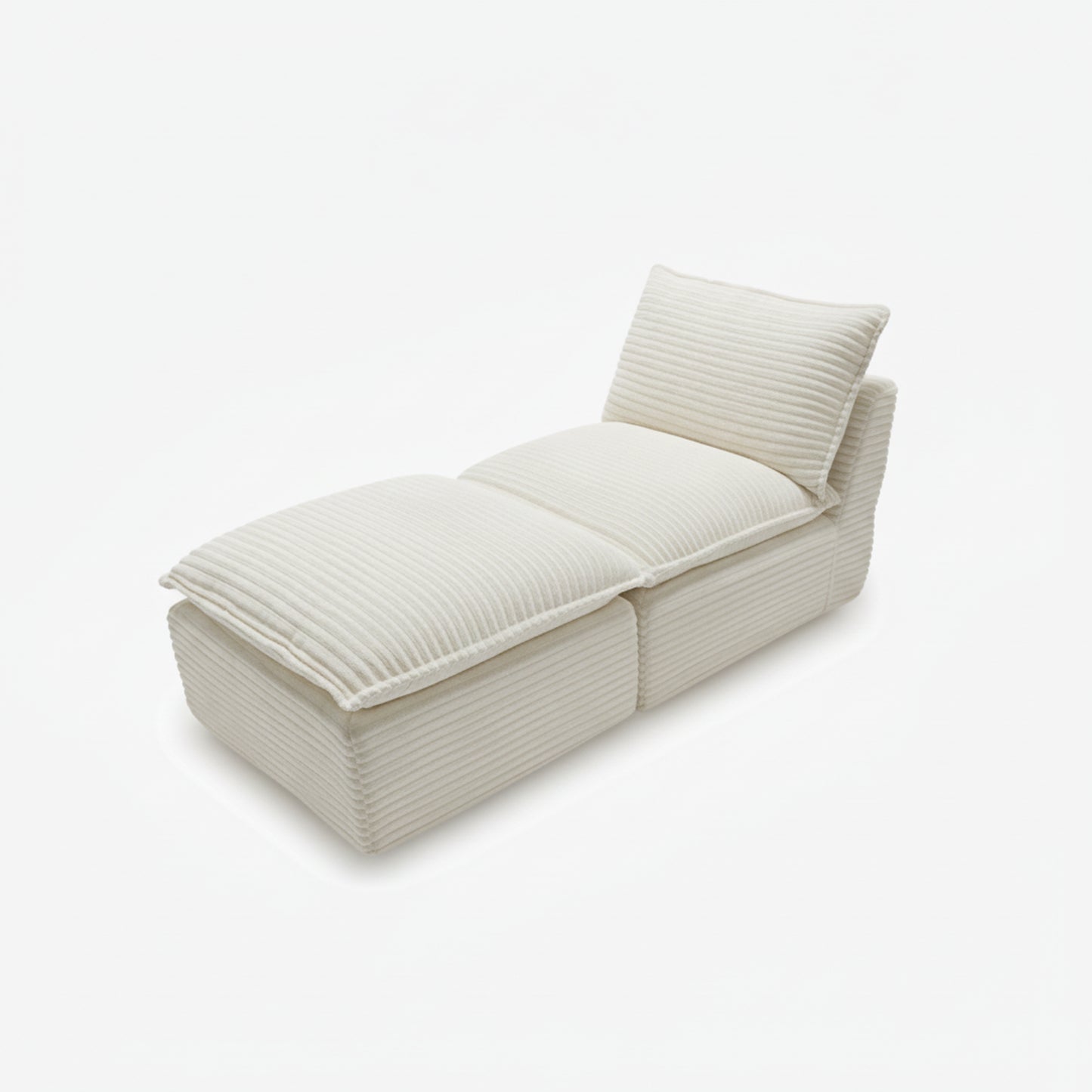 Modern White Corduroy Cloud Sofa - Comfortable & Stylish