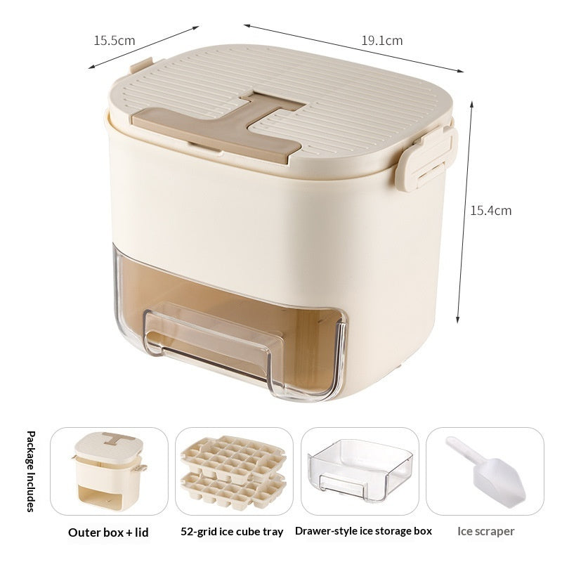 Push-Type Household Ice Cube Tray and Mold - 300ml Plastic Kitchen Accessory