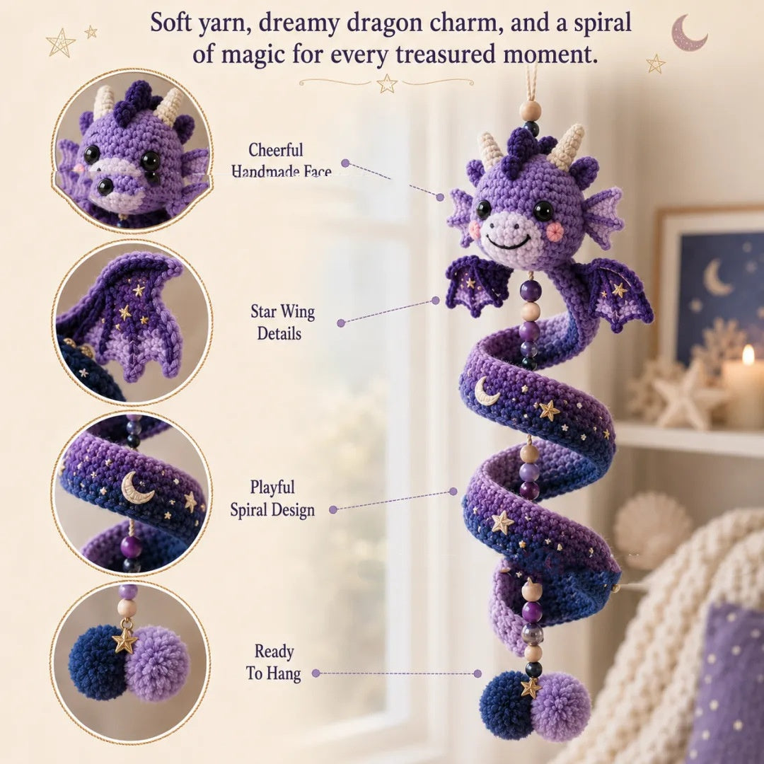 Dragon-Shaped Spiral Hanging Ornament Set DIY Craft Kit for Home & Garden