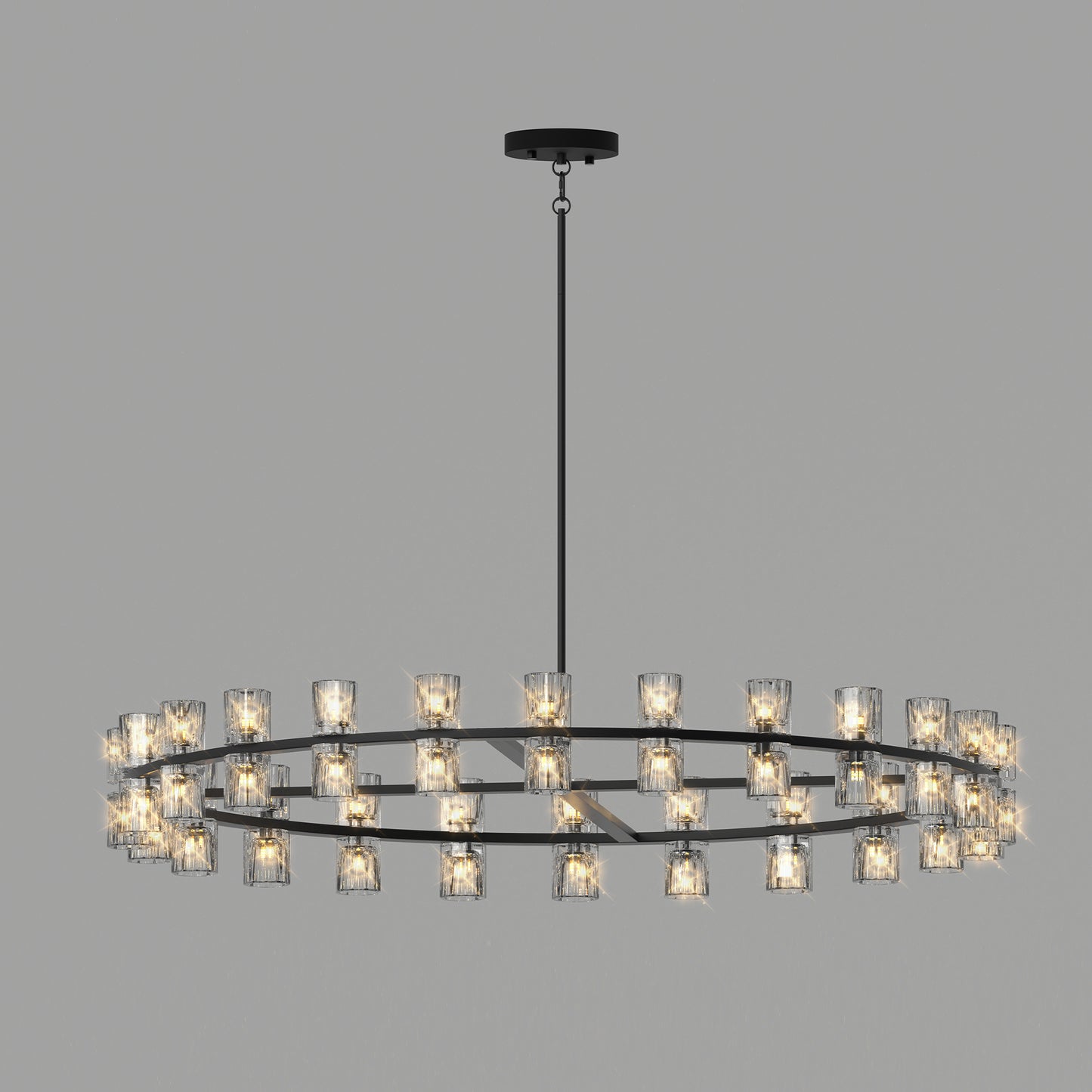 48-Inch Luxury Crystal Chandelier - Modern LED Lighting for Home Decor