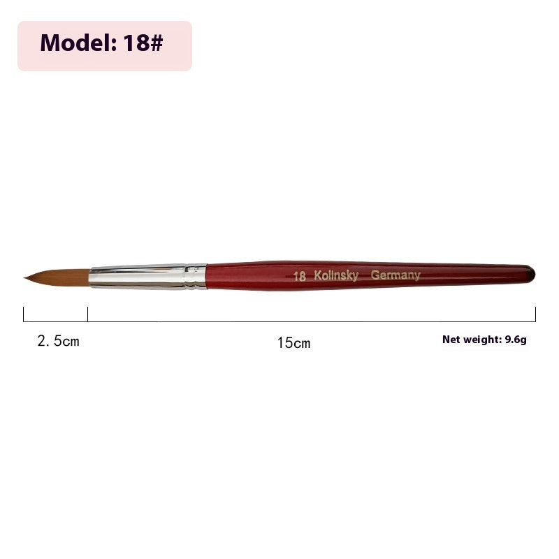 Nail Art Crystal Pen with Round Tip - Wooden Handle, Multiple Colors