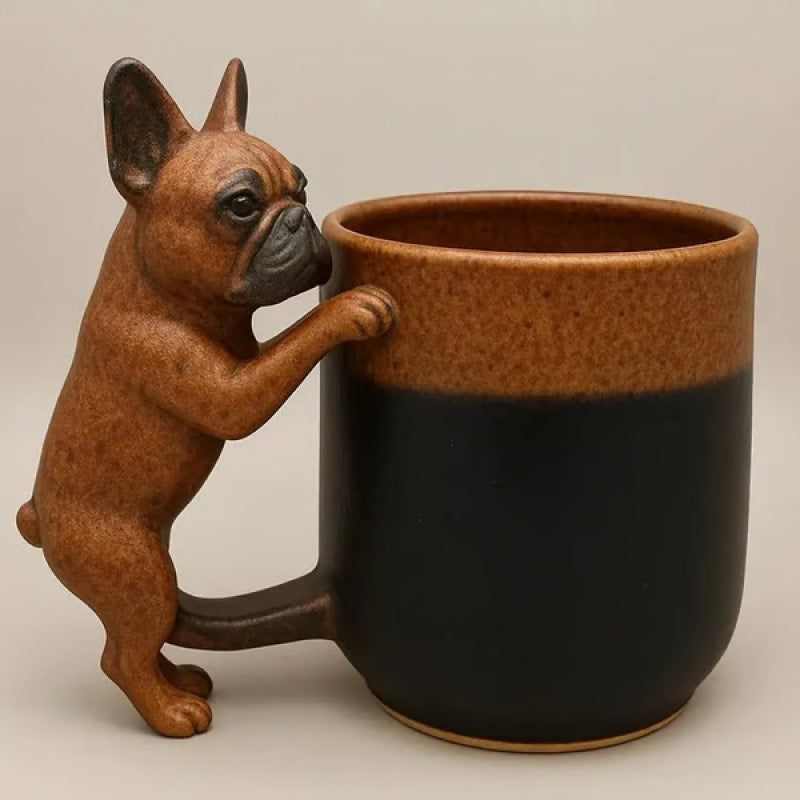 Resin Dachshund Mug - Animal-shaped Modern Ceramic Coffee Cup, Household Decor