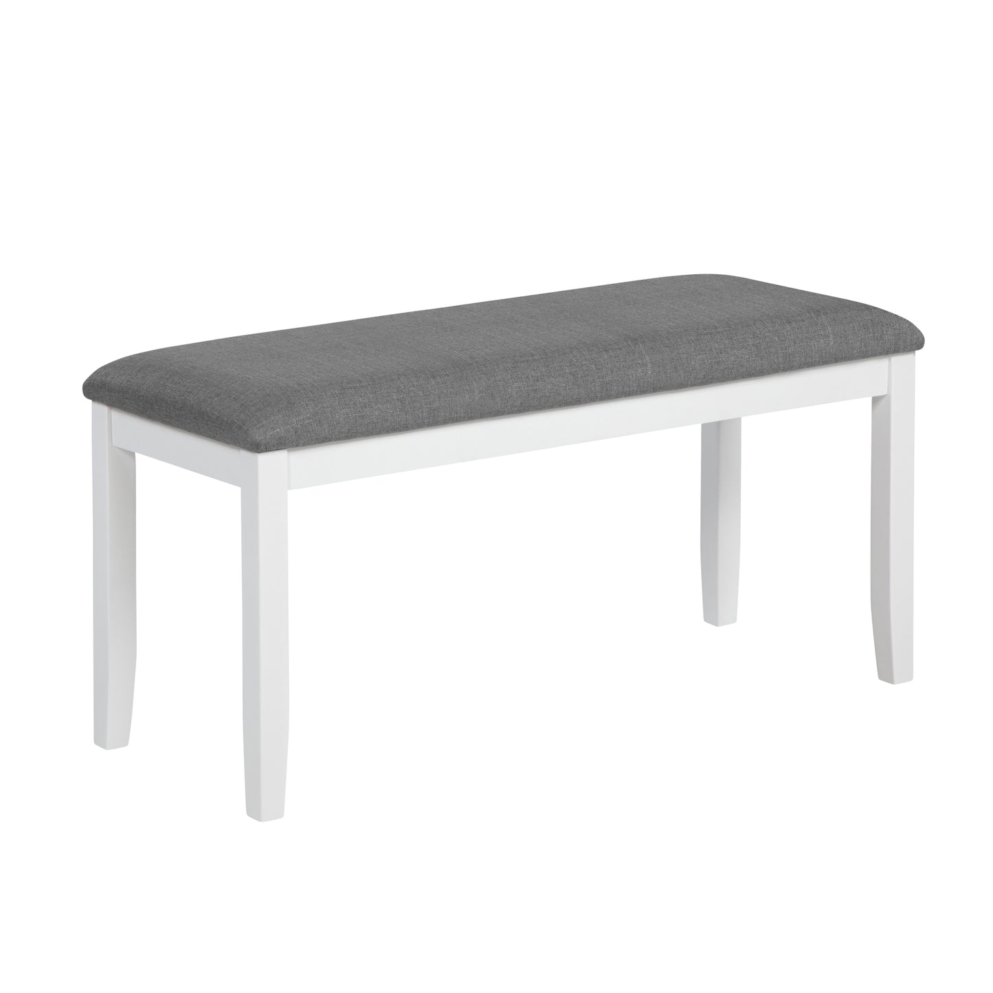 6-Piece Wooden Dining Table Set with Bench & Chairs - Grey/White