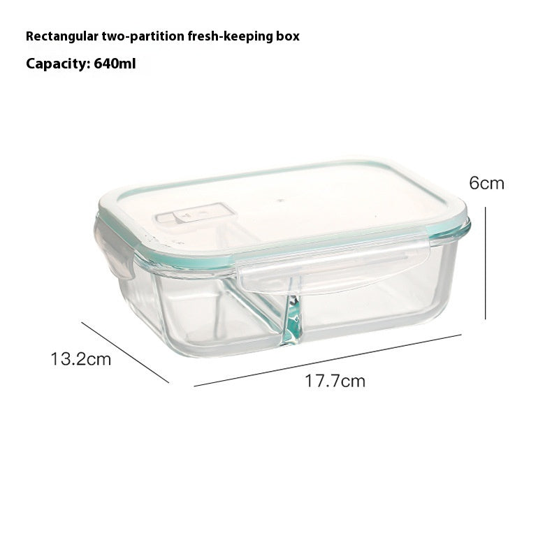 Glass Lunch Box Food Grade Sealed Container for Microwave Oven