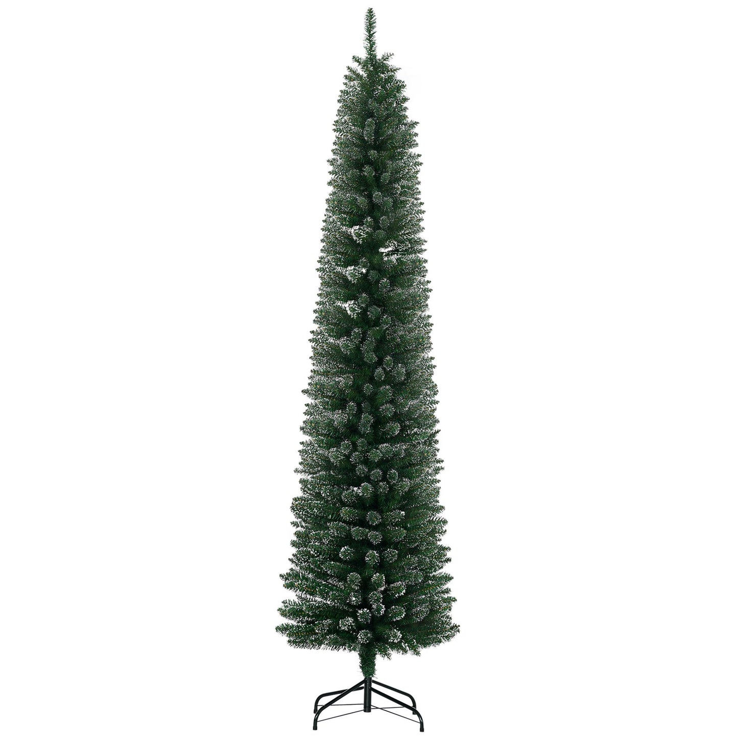 7.5FT Snow Dipped Artificial Christmas Tree with Stand - Green