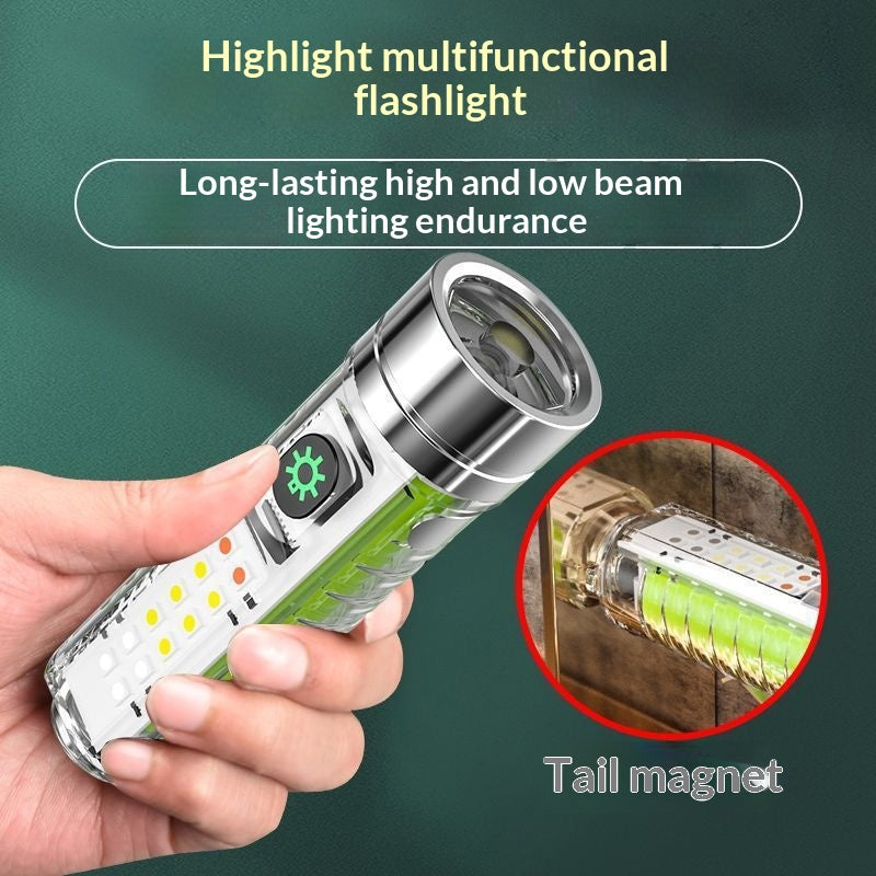 Mini High-Intensity Zoom Flashlight with Keychain – Long-Range Portable Torch