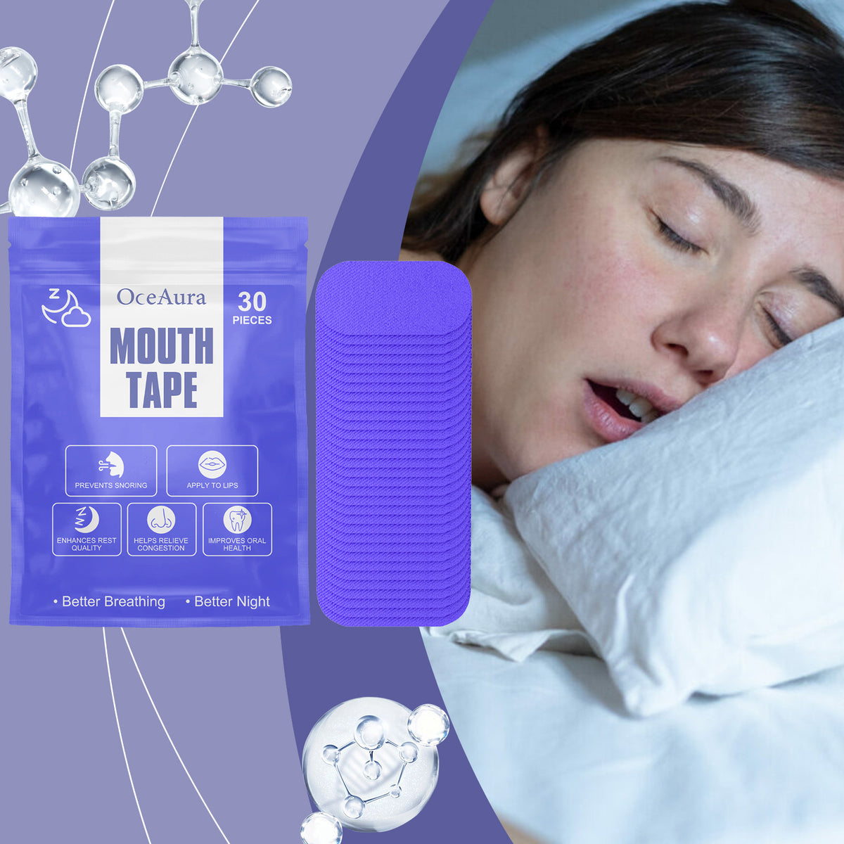 Anti-snoring Nursing Adhesive Bandage Care Night Relief