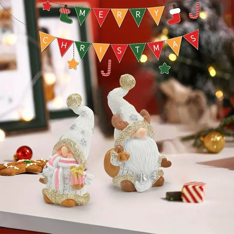 Resin Christmas Decorations Outdoor & Indoor Dwarf Ornaments - Festive Holiday Decor