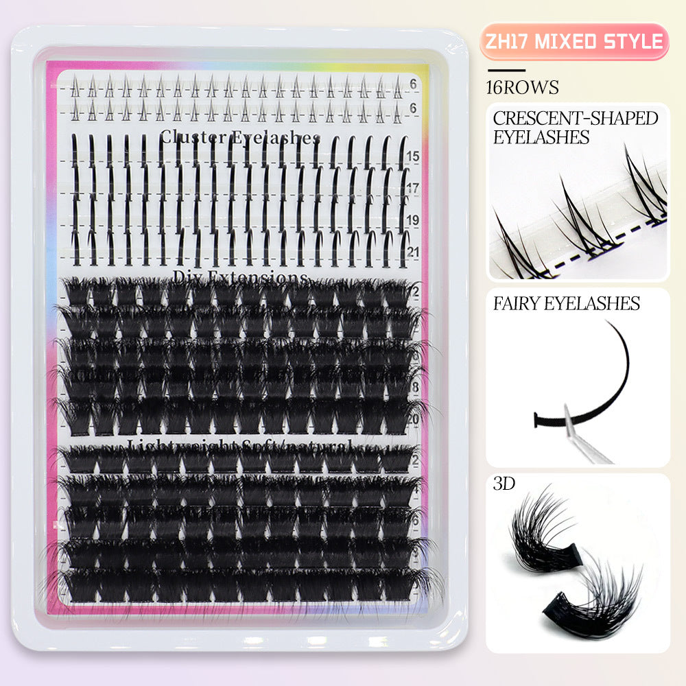 Fairy-Style Segmented Fluffy False Eyelashes - Dense, Volume & Natural Look