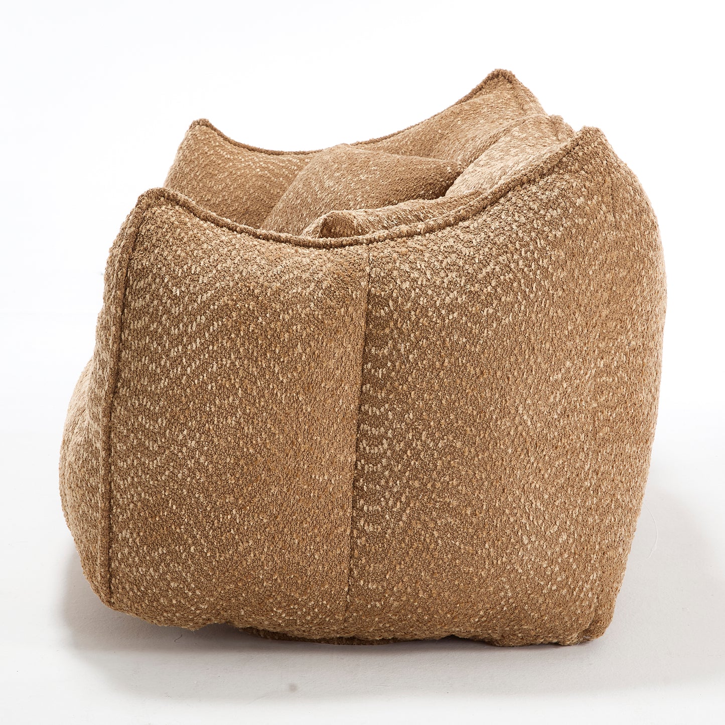 Comfortable Beanbag Chair for Two - Coffee Chenille Sofa