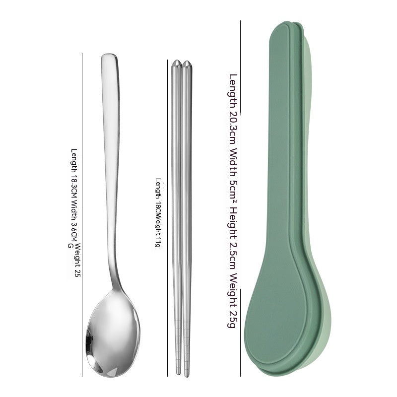 Stainless Steel Portable Flatware Set - Forks, Spoons & Chopsticks