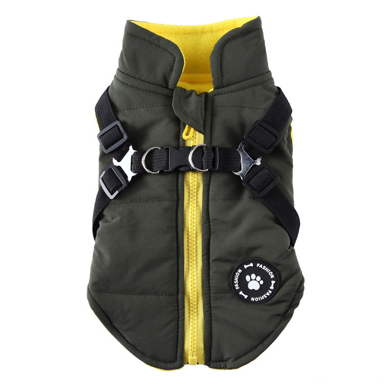 Pet Clothing Sets Cotton-Padded Chest Strap Jacket for Dogs & Cats