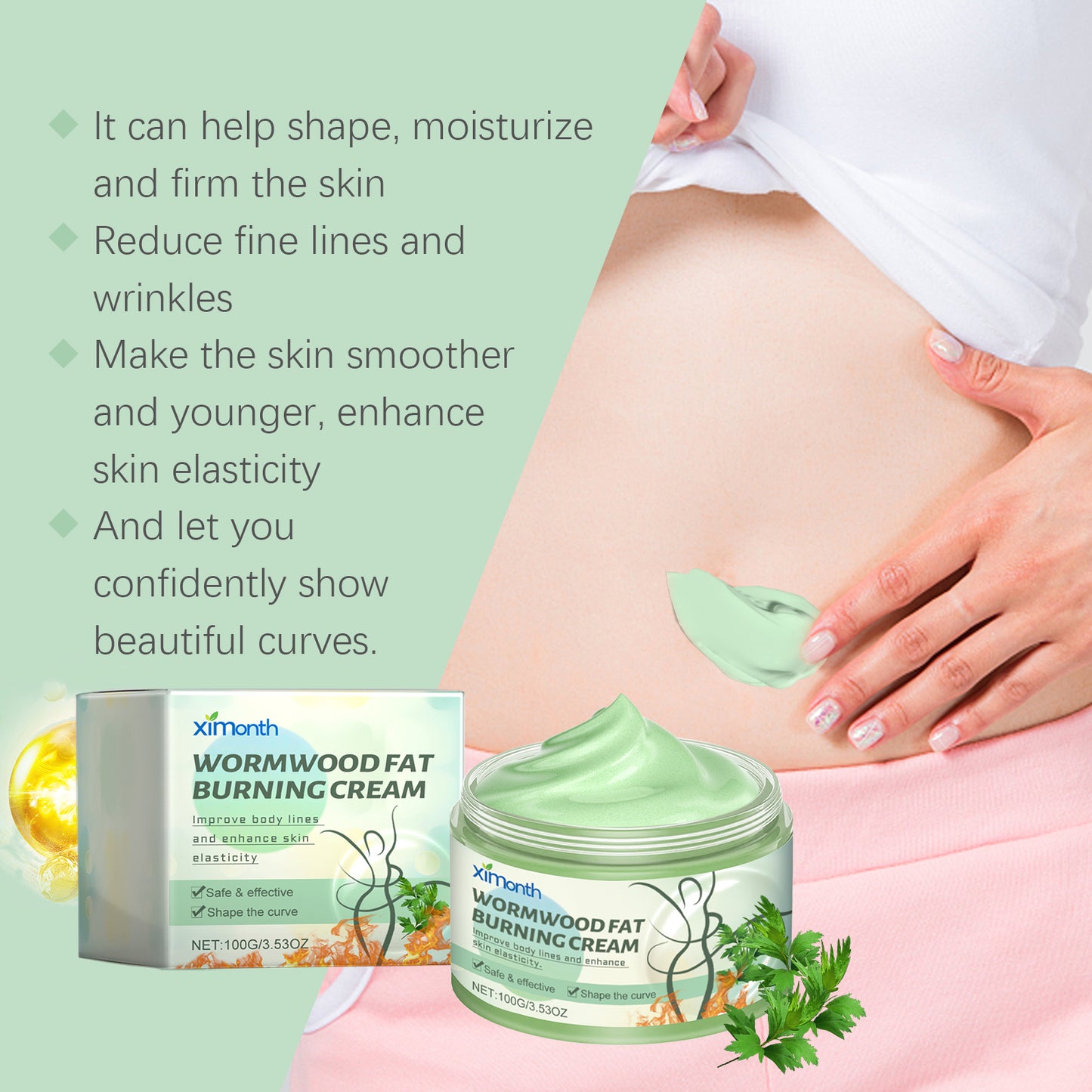 Wormwood Body Massage Cream for Firming, Hydrating & Skin Nourishing