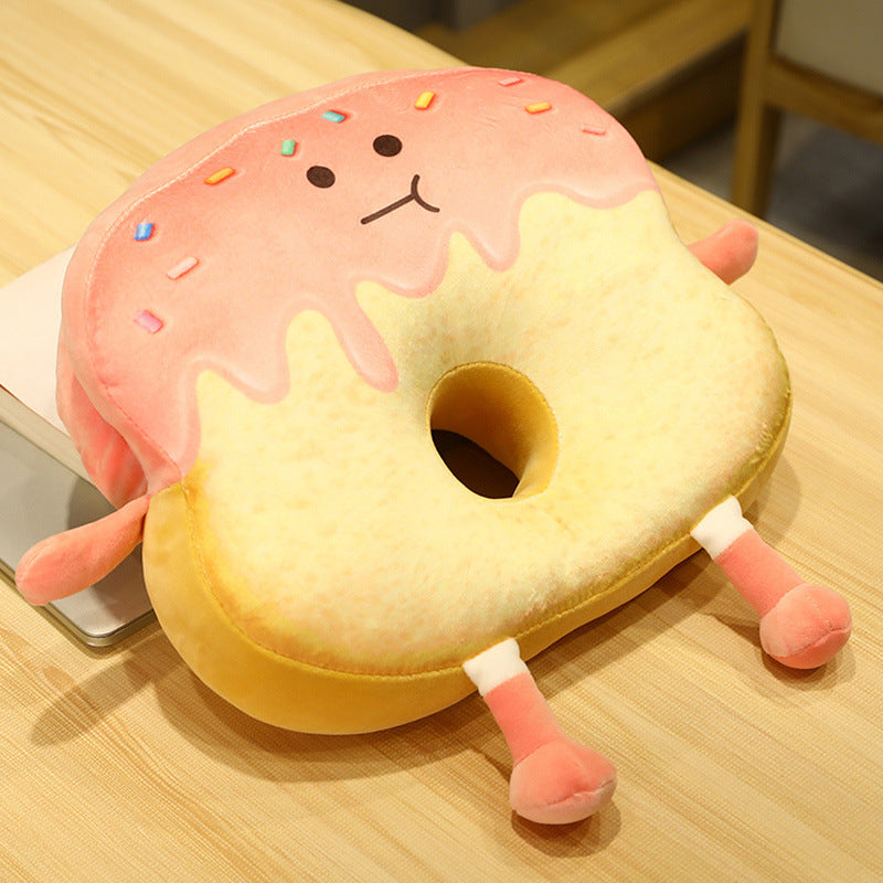 Sleeping Pillow Replica Bread Toast Cushion - Multi-Color & Size 35x30x10cm