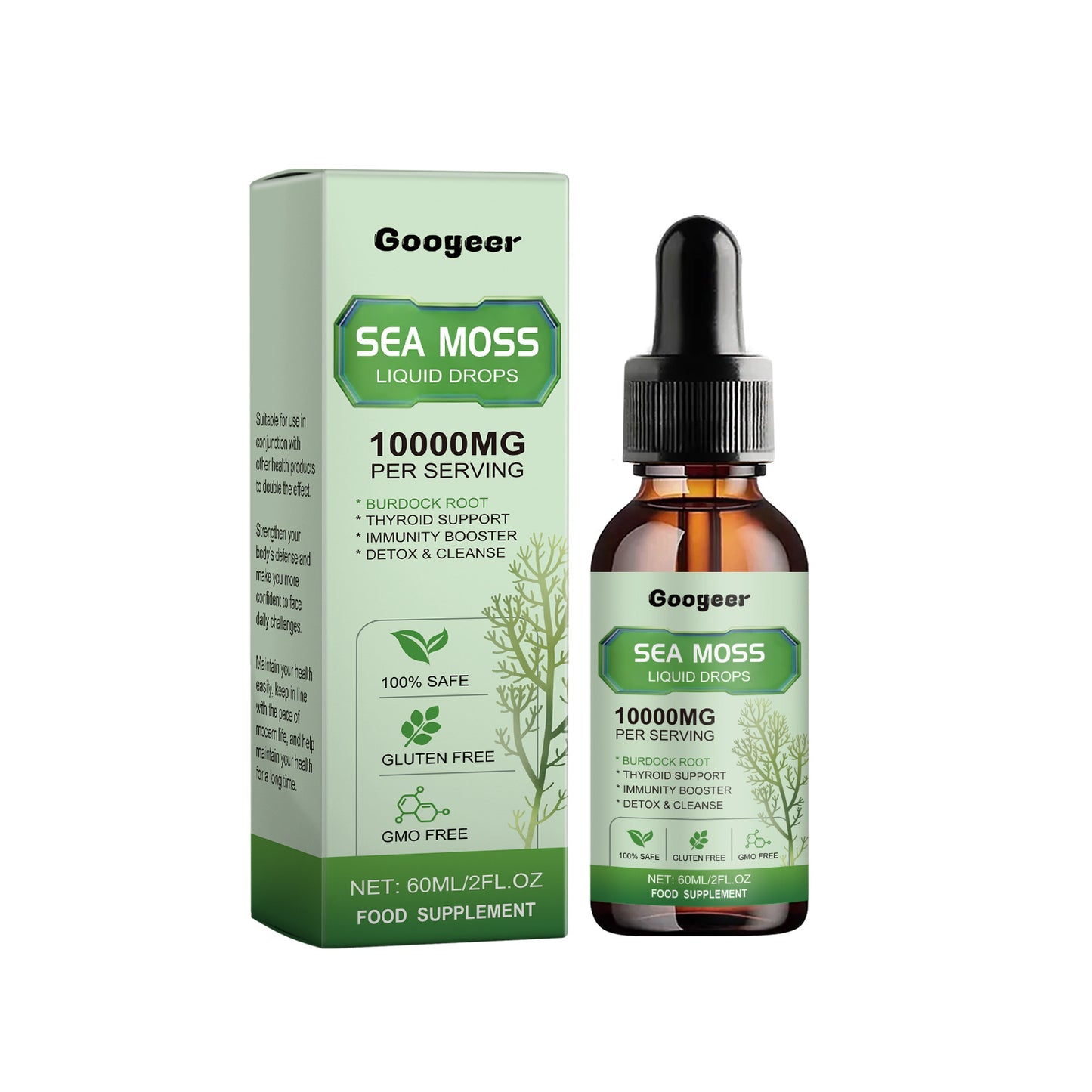 Sea Moss Liquid Drops Body Care - 60ml Natural Skin Treatment