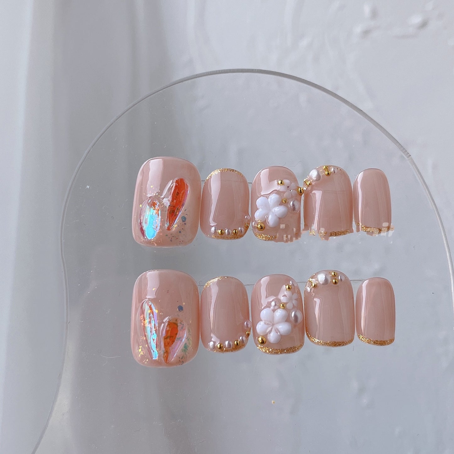 Pearl Floret Removable Nail Patch - Nail Art & Decoration