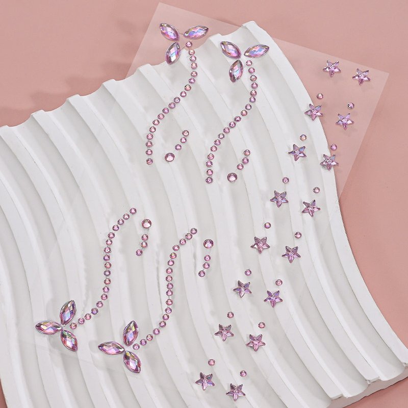Crystal Rhinestone Face & Brow Stickers Set