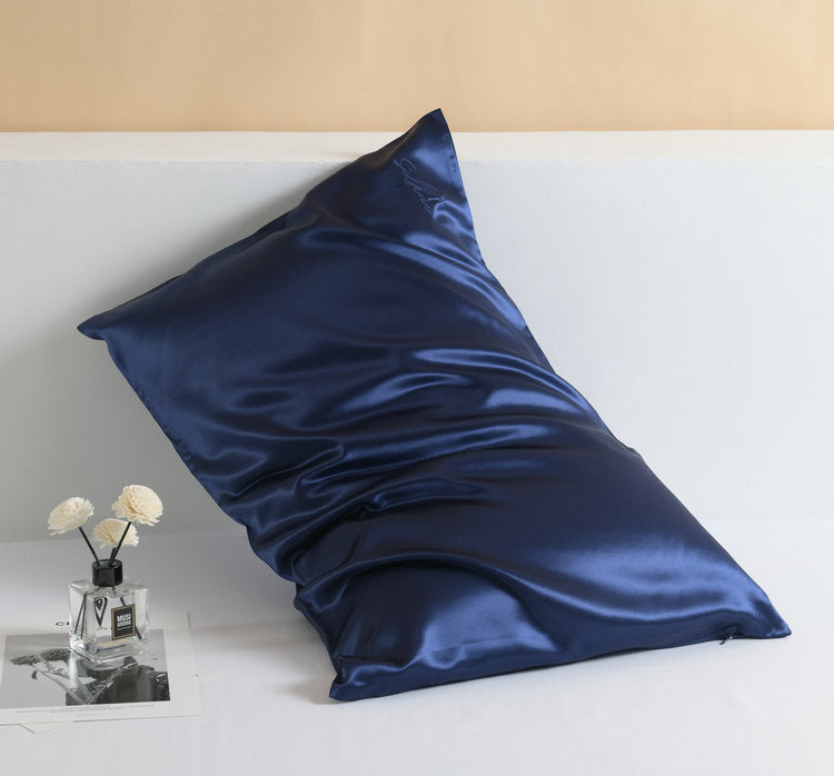 Silk Pillowcase Double-Sided 22 M Zipper Bed Pillow Cover - Luxurious Mulberry Silk