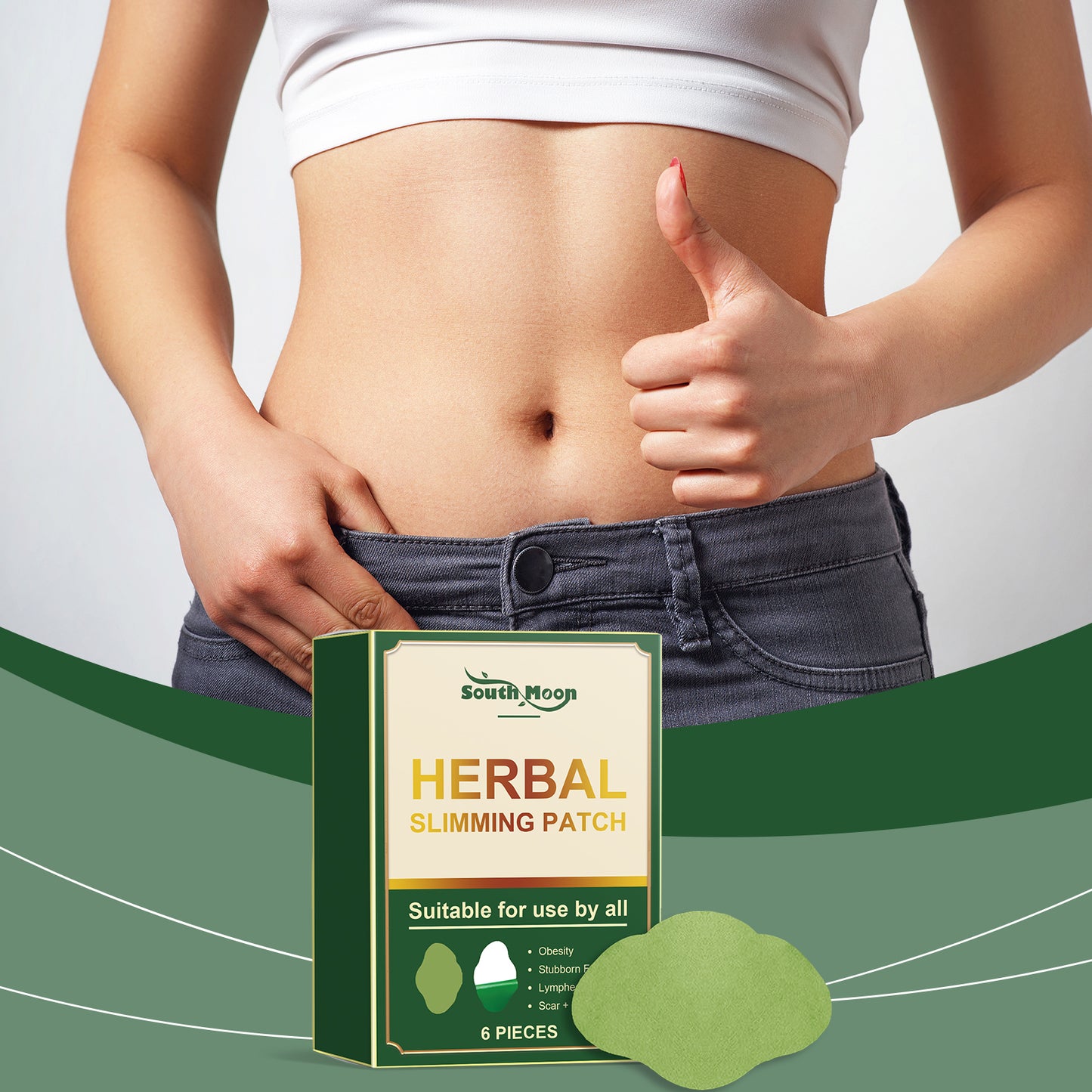 Body Firming Patch with Wormwood & Ginger Extract - 6 Pack