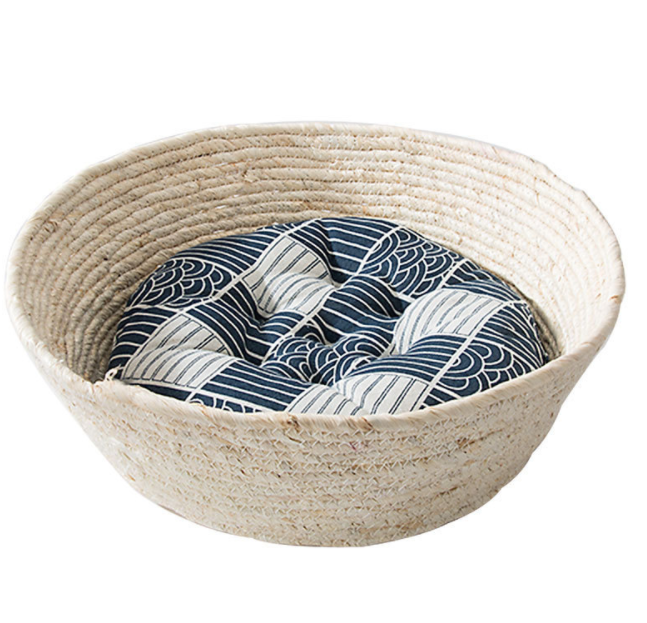 Summer Universal Warm Cat Rattan Bed with Optional Mat - Multiple Sizes & Styles