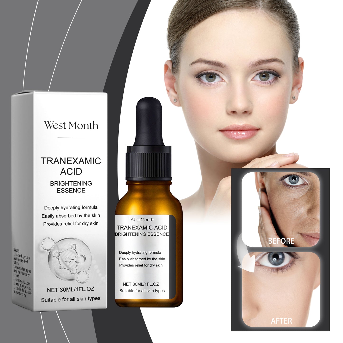 Brightening Face Serum with Arbutin - 30ml Nourishing Skin Essence