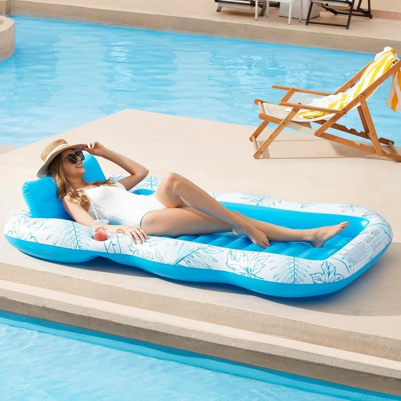 Inflatable Maple Leaf Swimming Ring Float Raft - 214x145cm